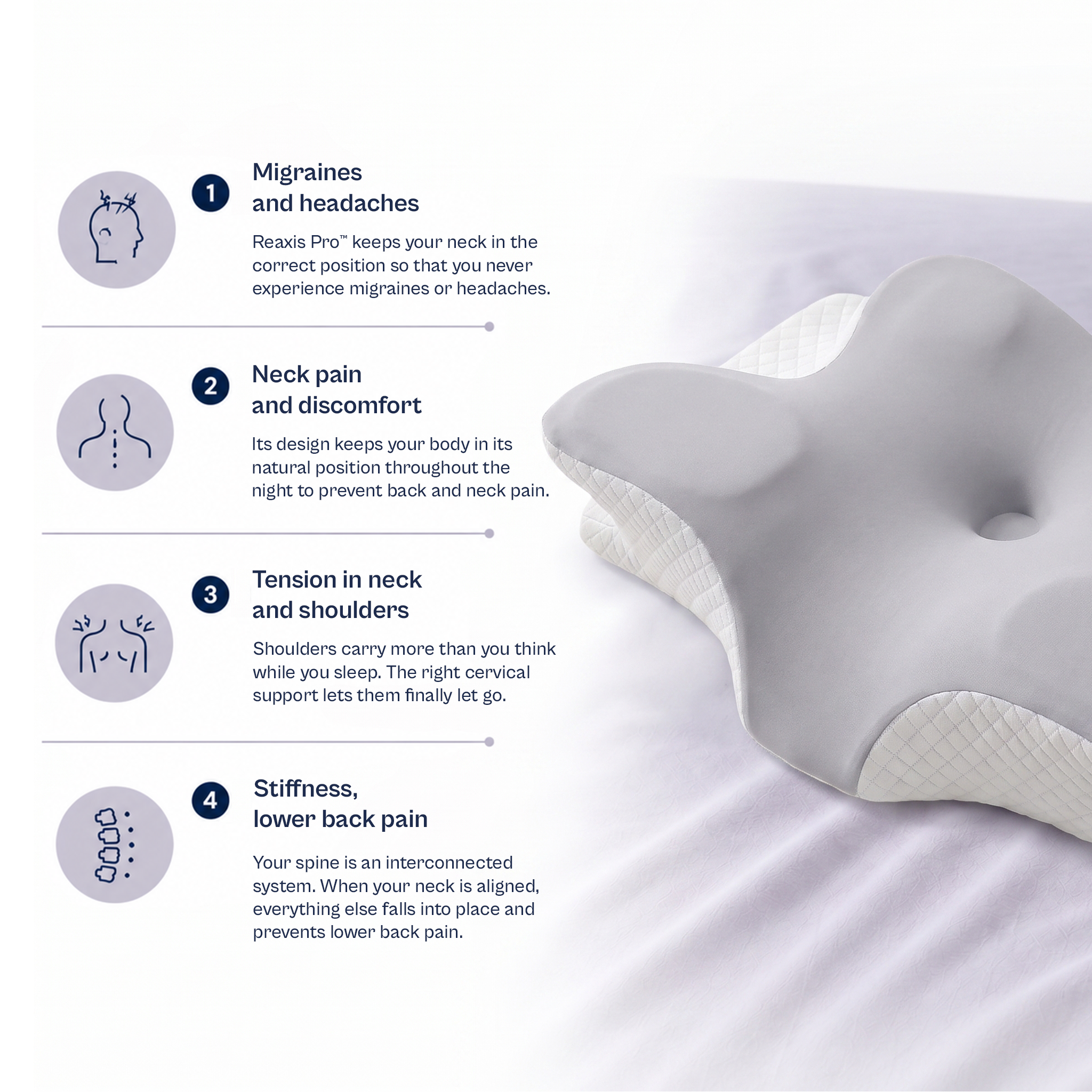 Reaxis Pro™ | Cervical Memory Foam Pillow