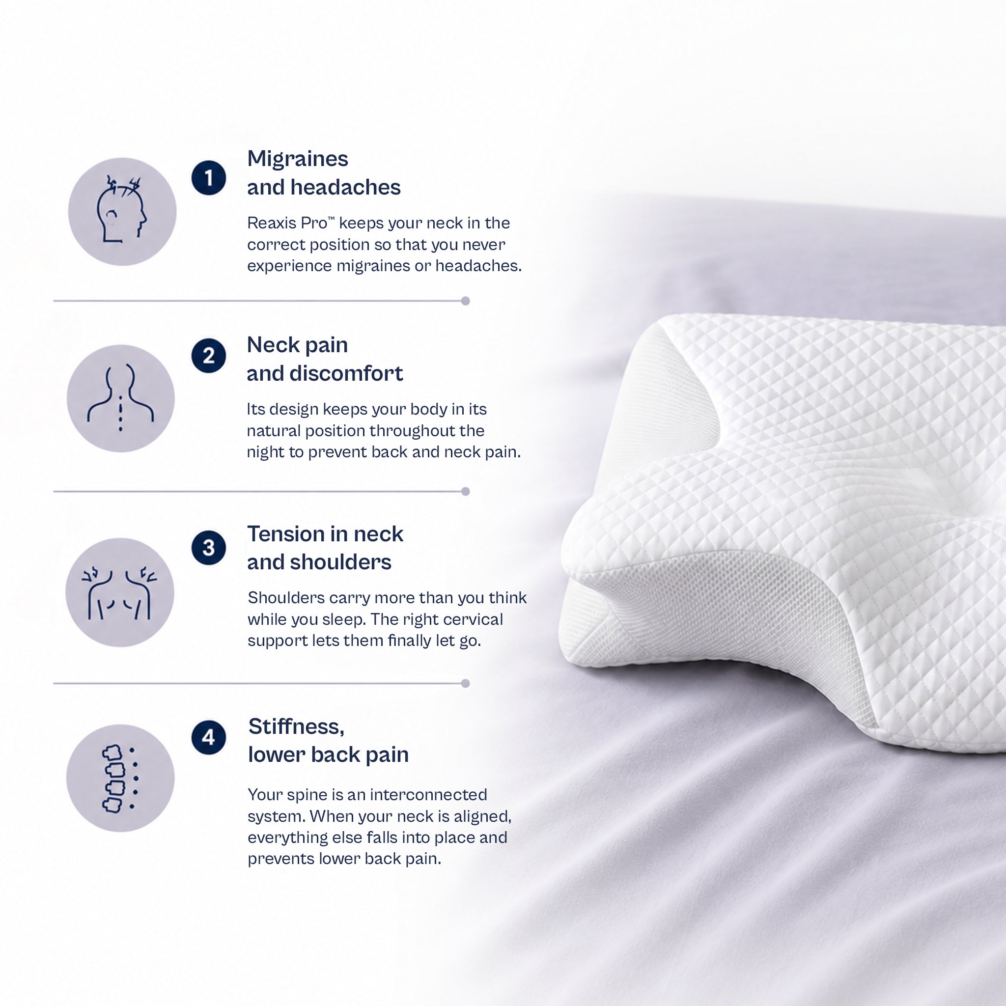 Almohada Cervical Reaxis Pro™